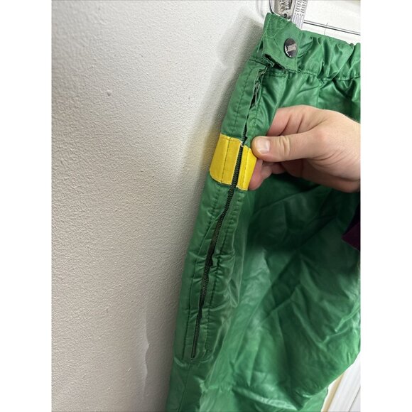 Vintage John Deere Men S Snow Ski Pants Insulated Green 70s Tractor Farming - Picture 6 of 8